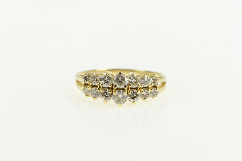 14K 1.04 Ctw Graduated Diamond Statement Band Ring Yellow Gold