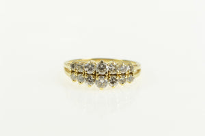 14K 1.04 Ctw Graduated Diamond Statement Band Ring Yellow Gold