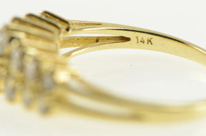 14K 1.04 Ctw Graduated Diamond Statement Band Ring Yellow Gold