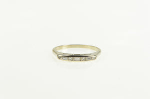 14K 0.23 Ctw Baguette VS Diamond Wedding Band Ring White Gold