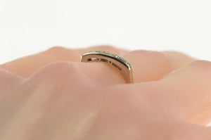 14K 0.23 Ctw Baguette VS Diamond Wedding Band Ring White Gold
