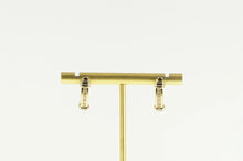 Load image into Gallery viewer, 14K 0.20 Ctw Diamond Channel Semi Hoop Earrings Yellow Gold