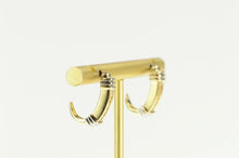 Load image into Gallery viewer, 14K 0.20 Ctw Diamond Channel Semi Hoop Earrings Yellow Gold