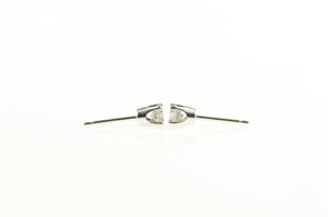10K 0.40 Ctw Diamond Solitaire Classic Stud Earrings White Gold
