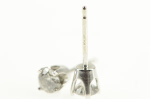 10K 0.40 Ctw Diamond Solitaire Classic Stud Earrings White Gold