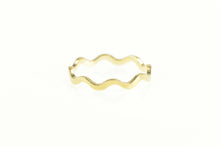 Load image into Gallery viewer, 14K 2.7mm Wavy Zig Zag Stackable Band Ring Yellow Gold