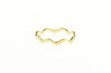Load image into Gallery viewer, 14K 2.7mm Wavy Zig Zag Stackable Band Ring Yellow Gold