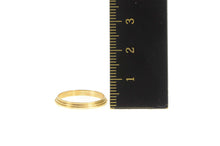 Load image into Gallery viewer, 14K 1.3mm Vintage NOS 1950&#39;s Grooved Band Ring Yellow Gold