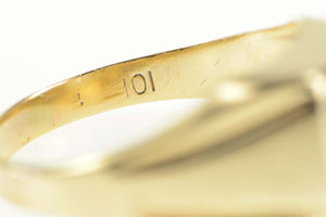 10K 0.20 Ct Squared Diamond Men's Wedding Ring Yellow Gold