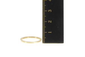 14K Vintage NOS 1950's 1.3mm Grooved Band Ring Yellow Gold