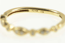 Load image into Gallery viewer, 10K Diamond Scalloped Classic Wedding Band Ring Yellow Gold