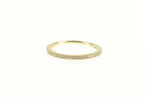 14K 0.28 Ctw Classic Diamond Wedding Band Ring Yellow Gold