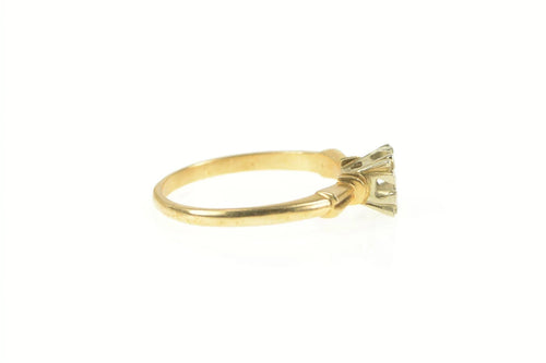 14K 4.8mm Vintage NOS 1950's Engagement Setting Ring Yellow Gold