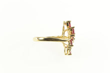 Load image into Gallery viewer, 14K Marquise Natural Ruby Diamond Accent Cluster Ring Yellow Gold