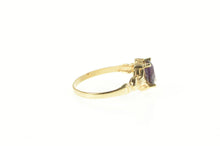 Load image into Gallery viewer, 10K Victorian Sim. Amethyst Ornate Classic Ring Yellow Gold