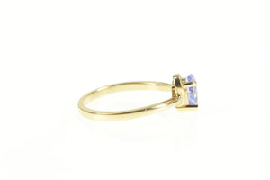 10K Pear Tanzanite Diamond Accent Engagement Ring Yellow Gold