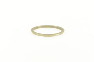 14K Vintage NOS 1950's 1.3mm Grooved Stackable Ring White Gold