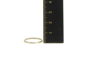 14K Vintage NOS 1950's 1.3mm Grooved Stackable Ring White Gold