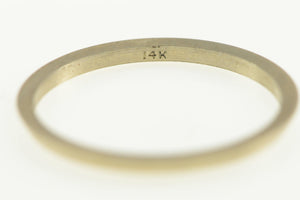 14K 1.3mm Grooved Stackable Vintage NOS 1950's Ring White Gold
