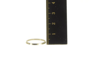 14K 1.3mm Grooved Stackable Vintage NOS 1950's Ring White Gold