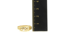 Load image into Gallery viewer, 14K Love Groovy Word Chain Pattern Band Ring Yellow Gold