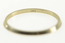 Load image into Gallery viewer, 14K Vintage NOS 1950&#39;s Plain Simple Grooved Band Ring White Gold