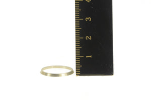 14K 1.3mm Grooved Vintage NOS 1950's Band Ring White Gold
