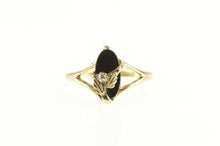 Load image into Gallery viewer, 10K Black Hills Leaf Onyx Marquise Statement Ring Yellow Gold