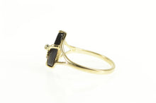 Load image into Gallery viewer, 10K Black Hills Leaf Onyx Marquise Statement Ring Yellow Gold