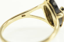 Load image into Gallery viewer, 10K Black Hills Leaf Onyx Marquise Statement Ring Yellow Gold