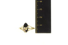 Load image into Gallery viewer, 10K Black Hills Leaf Onyx Marquise Statement Ring Yellow Gold