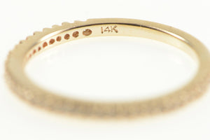 14K 0.37 Ctw Diamond Stackable Wedding Band Ring Rose Gold