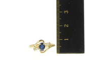 Load image into Gallery viewer, 14K Natural Sapphire Diamond Accent Engagement Ring Yellow Gold