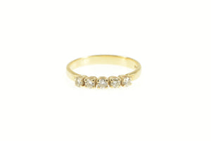 14K 0.25 Ctw Diamond Classic Wedding Band Ring Yellow Gold