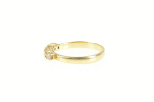 14K 0.25 Ctw Diamond Classic Wedding Band Ring Yellow Gold