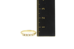 14K 0.25 Ctw Diamond Classic Wedding Band Ring Yellow Gold
