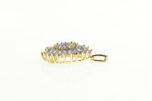 Load image into Gallery viewer, 10K Oval Tanzanite Marquise Trillion Cluster Statement Pendant Yellow Gold