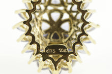 Load image into Gallery viewer, 10K Oval Tanzanite Marquise Trillion Cluster Statement Pendant Yellow Gold