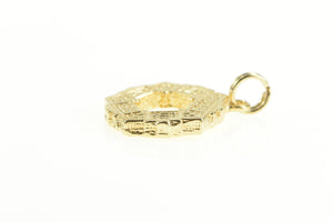 14K Pentagon Washington DC DOD Headquarters Charm/Pendant Yellow Gold