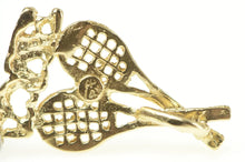 Load image into Gallery viewer, 14K Love Crossed Tennis Rackets Racquet Sports Charm/Pendant Yellow Gold