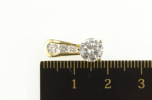 Load image into Gallery viewer, 14K Round CZ Graduated Classic Statement Pendant Yellow Gold