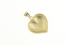 Load image into Gallery viewer, 10K Rounded Heart Etched Vine Pattern Love Pendant Yellow Gold