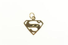 Load image into Gallery viewer, 14K S Superman Diamond Cut Super S Letter Charm/Pendant Yellow Gold