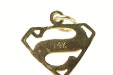 Load image into Gallery viewer, 14K S Superman Diamond Cut Super S Letter Charm/Pendant Yellow Gold