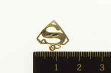 Load image into Gallery viewer, 14K S Superman Diamond Cut Super S Letter Charm/Pendant Yellow Gold
