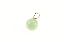 Load image into Gallery viewer, 14K Jadeite Sphere Ball Chinese Symbol Pendant Yellow Gold