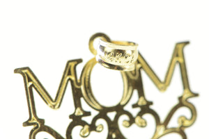 14K Mom Mother's Day Ornate Scroll Filigree Charm/Pendant Yellow Gold