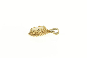 14K Oval Natural Opal Classic Statement Pendant Yellow Gold