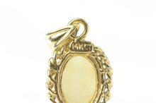 Load image into Gallery viewer, 14K Oval Natural Opal Classic Statement Pendant Yellow Gold