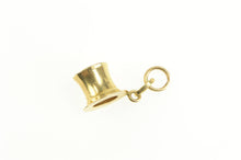 Load image into Gallery viewer, 18K 3D Victorian Dress Squire Top Hat Charm/Pendant Yellow Gold